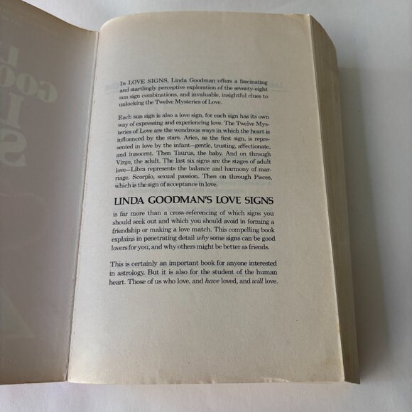 Linda Goodman's Love Signs- Vintage Astrology Guide- Paperback - Picture 7 of 7